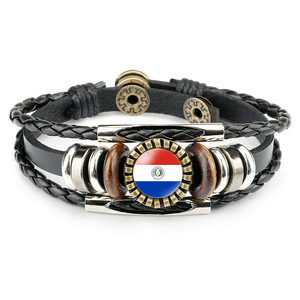 Custom Brazil National Flag Multi-Layer Retro Leather Bracelet Adjustable Drawstring <strong>South</strong> American Cultural Souvenir Jewelry - Product Image 4