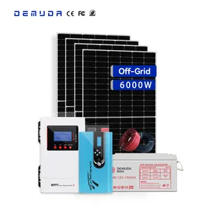 New Arrival 6kw 8kw 15kw 30kw Off Grid Solar Panel System for Houses 220V Solar Energy Storage System Kits Farm Home Hotel Use