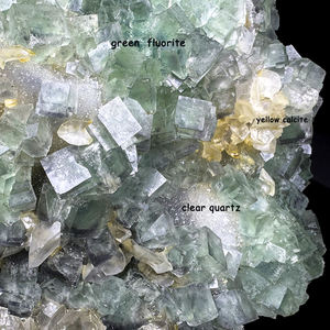 אבן גלם דגימות של אבן גלם אשכול פלואוריט היביי die daie ירוק פלואוריט - Product Image 5