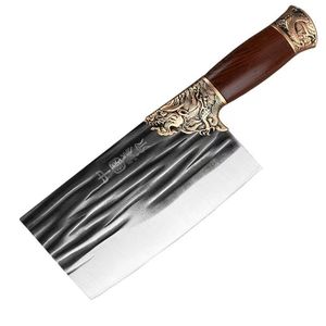 Cuchillo de cocina Factory Longquan, forjado a mano, con cabeza de dragón, cuchillo grueso para cortar huesos y verduras, cuchillo de cocina afilado. - Product Image 5