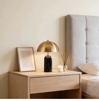 Lampe de table LED design champignon en fer, style nordique de luxe, pour chambre et salon