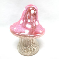 Bougeoir en verre champignon lanternes lampe Noël verre ornement décor couleur changeante led champignon lumière