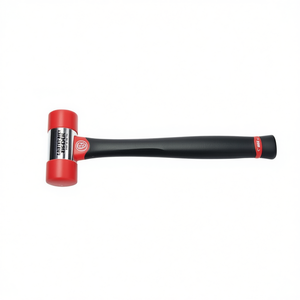 Martillo de goma 376 F de 12 pulgadas de largo con cabeza roja y mango negro para carpintería y ensamblaje - Product Image 2