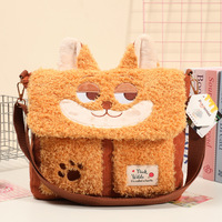 Classique grande capacité sac à bandoulière mignon Zootopia Animal en peluche avec Judy Nick fraise ours jouet animaux