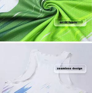 Men's Casual Fitness Breathable Quick Dry <b>Running</b> Tank Top Knitted Crew Neck Custom Polyester Heat-Transfer Printing Marathon - Product Image 4