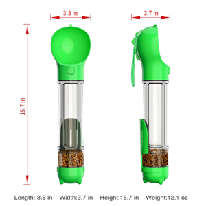 New Design PC Pet Water Bottle Multi Function Portable Travel Drinking Bowl With Food <b>Box</b> for <b>Cat</b> Dog Bottle - Product Image 2