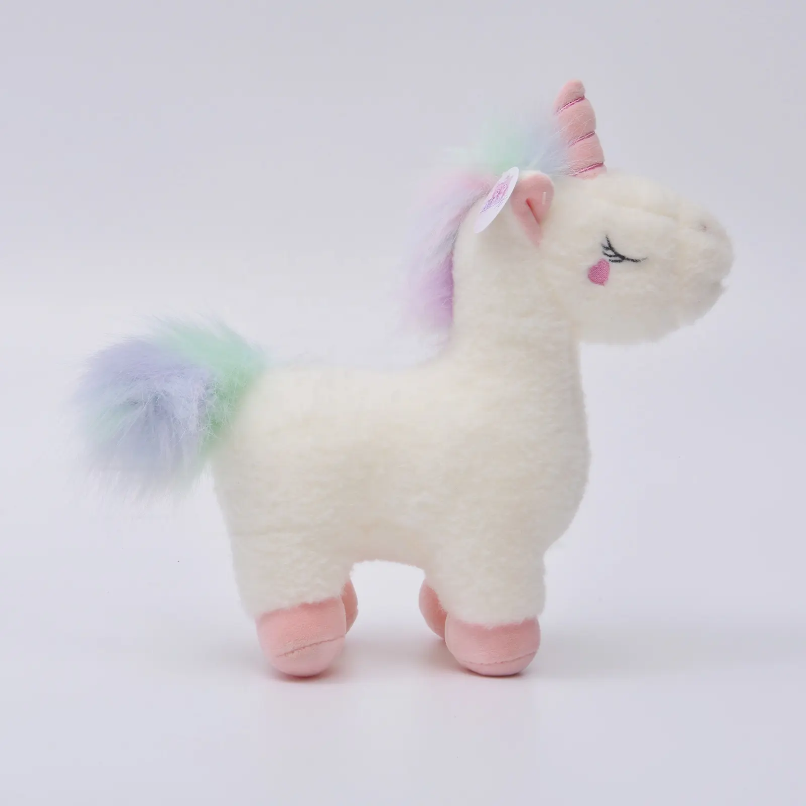 Carino personalizzato san valentino ragazza regalo di peluche giocattolo farcito arcobaleno unicorno bambola decorazione di peluche produttore