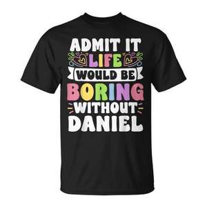 T-shirt personnalisé avec le nom de Daniel, chemise familiale avec prénom personnalisé - Product Image 1