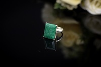 Bague en argent sterling 925 faite à la main avec pierre précieuse en beryle vert naturel, bijou unique pour femmes et hommes, fête de mariage