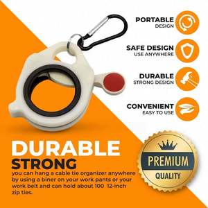 Organisateur de serre-câbles en plastique fluorescent, support portable et stable pour serre-câbles, porte-clés et outils de rangement - Product Image 2