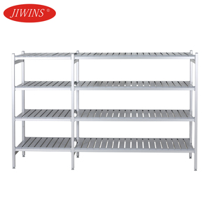 Supports en aluminium de stockage solide robuste Rayonnage métallique de présentoir réglable à 4 niveaux pour un usage domestique en usine