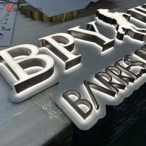 Frontlit Led Woordkanaal Voor Letters Logo 3d Acryl Winkelnaam Verlicht Bord Lichtletter