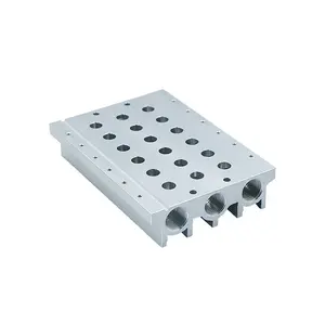 VUVG/VUWG 1/4 ''Série 1-24 Posição Liga de Alumínio Pneumática Válvula Manifold Bloco Base Para FESTO Válvula Solenóide