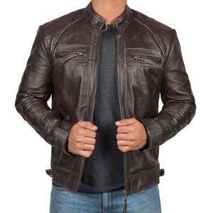 Giacca Varsity da Uomo in Pelle PU Marrone di Alta Qualità, Colletto Alto, Traspirante, Antivento, per la <span class=keywords><strong>Stagione</strong></span> <span class=keywords><strong>Invernale</strong></span>, Prezzo all'Ingrosso - Product Image 2