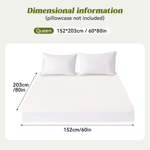 Protège-matelas matelassé pliable 100 % polyester respirant lavable en machine toutes saisons style luxe pour adulte - Product Image 6