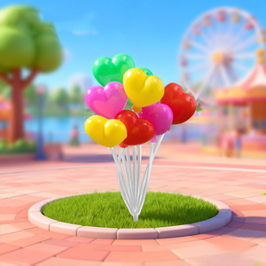 Cute Colorful Mini Plastic Crafts Miniature <b>Balloon</b> Ornaments for Fairy Garden Terrarium Cake Decoration Dollhouse Accessories - Product Image 3