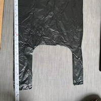 Sac poubelle en T-shirt HDPE/LDPE noir à impression offset, jetable, thermoscellable, prix usine chinois, 0,05 $/pièce en stock