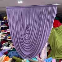 Rideau de plafond baroque en voile ajouré couleur ivoire pour décoration de salles de mariage