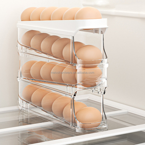 Gadget intelligenti rotolamento scatola per le uova porta scorrevole per frigorifero porta laterale compatibile 2 3 4 strati opzionale - Product Image 5