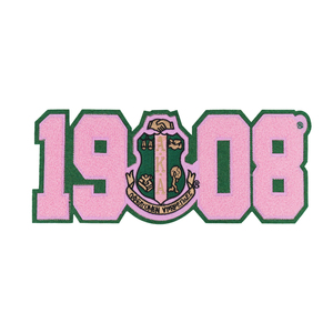 Chất lượng cao tùy chỉnh thực hiện thêu lá chắn sắt-on sorority cho <span class=keywords><strong>aka</strong></span> cho cô gái tùy chỉnh Chenille các bản vá lỗi - Product Image 3