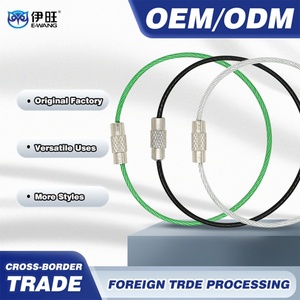 YIWANG Llavero de Alambre de Acero Inoxidable de 150 mm con Anillo de Cierre de Rosca - Product Image 1