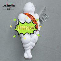 Mascotte publicitaire Bibendum de 14 pouces, figurine limitée, semi-dôme lumineux à LED, état neuf