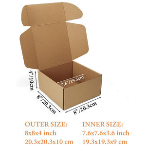 Y709 gros <span class=keywords><strong>carton</strong></span> robuste 8x8x4 pouces cadeau boîtes d'expédition onglet serrure Tuck Top petite boîte à <span class=keywords><strong>colis</strong></span> <span class=keywords><strong>pour</strong></span> l'emballage présent envoi - Product Image 2
