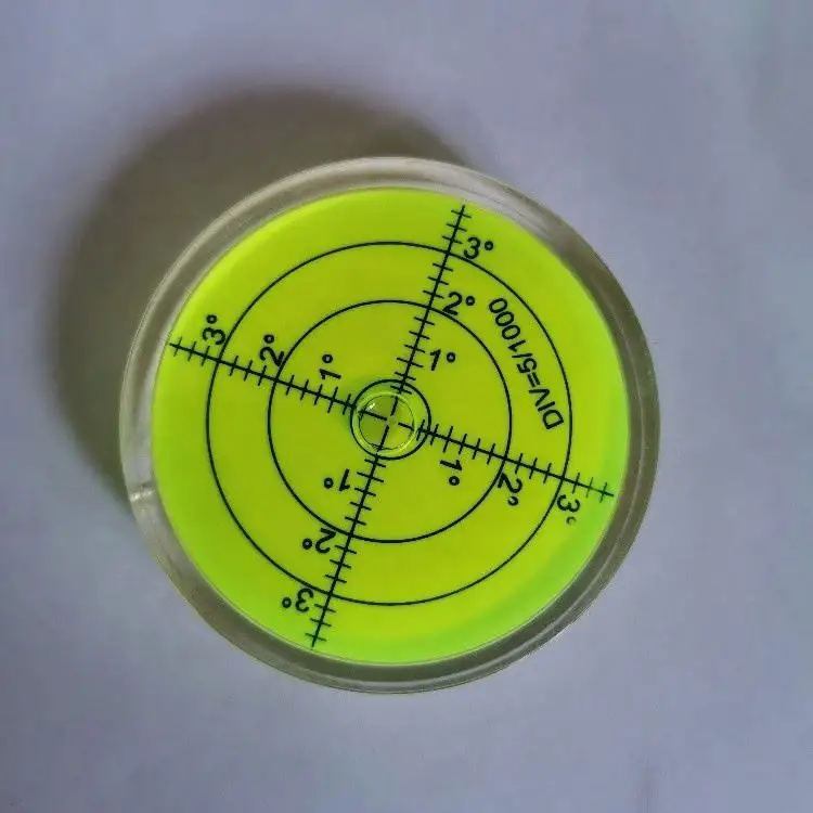 China High Precision Inner Printing Rings Round Acrylic Bubble Levels Spirit Level Bubble