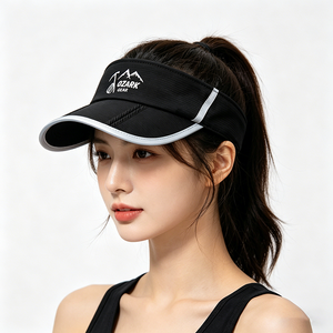 OUTDOOR UV SUN PROTECTION EMPTY TOP VISOR CAP, ADJUSTABLE BREATHABLE SPORTS PEAK <b>HAT</b> for RUNNING HIKING CYCLING GOLF - Product Image 1