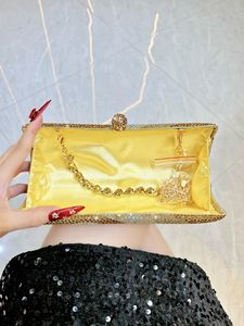 Bolso de mano de diseñador de lujo para mujer, para boda, fiesta de graduación, bolso de mano de lujo para novia con diamantes de imitación, bolso largo - Product Image 3