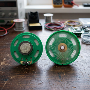 UTL 50mm Plastic Cone Speaker Green Frame Mylar Diaphragm RoHS Certified ISO9001 Soldering Mounting - Product Image 2