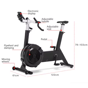 <span class=keywords><strong>Bicicleta</strong></span> Estática Profesional para Gimnasio, <span class=keywords><strong>Bicicleta</strong></span> de Ejercicio Cardiovascular con Resistencia Ajustable, <span class=keywords><strong>Bicicleta</strong></span> de <span class=keywords><strong>Aire</strong></span> con Ventilador - Product Image 2