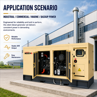 Groupe électrogène diesel silencieux turbocompressé SCDC50SG-W 50 kW 50 Hz alimenté par un moteur SCDC WP4.1D66E200 à démarrage électrique