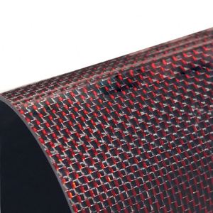 Tubo de Fibra de Carbono SHENYU 3K Rojo y Negro, Tejido Híbrido, 5mm de Grosor, Alto Brillo, Ligero, para Escape Automotriz - Product Image 5