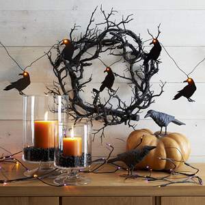 <span class=keywords><strong>Guirlande</strong></span> LED personnalisée de 1,8 m pour Halloween, 48 LED étanches, alimentée par piles, brindilles lumineuses en forme de <span class=keywords><strong>sapin</strong></span> d'automne, pour Noël et Pâques - Product Image 3