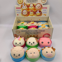 Jouet à presser Squishy Bun - Rebond lent, nouveau style, portable, doux et mignon, anti-stress amusant, jouet à presser parent-enfant
