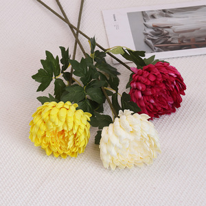 Seiden-Kunstchrysanthemen Einzelstiel Hofgarten-Landschaftsgestaltung Qingming-Festival Trauer- und Beerdigungsdekorationen Schlicht - Product Image 4