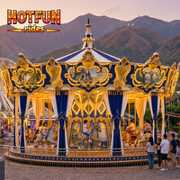 Manège Carrousel Personnalisé Hotfun Factory pour 16/24/36 Personnes, Idéal pour Parc d'Attractions Extérieur - À Vendre