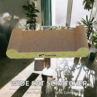 Grattoir à chat en carton ondulé écologique en gros avec sachet de catnip pour foyers multi-chats