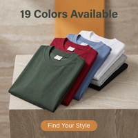 Barang Dagangan Luar Negeri Populer Kaos Kasual Oversize Kerah Bulat Bahan Katun Murni Benang Ganda 26-untai Berat 300g Kelas Atas