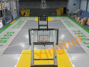 Azulejos de PP para deportes de interior altamente recomendados, suelo adecuado para cancha de baloncesto, fútbol sala y Tenis - Product Image 5