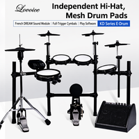 Batería Electrónica Plegable con Software de Enseñanza, Compatible con USB MIDI, para Principiantes y Práctica en Escenario