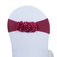 Nouvelle Écharpe de Chaise en Spandex Élastique avec Nœud Papillon pour Décoration Florale de Chaise – Idéale pour Hôtels, Banquets, Conventions et Mariages