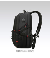 Sac à dos pour ordinateur portable grande capacité, imperméable, pour voyages d'affaires, multifonctionnel, unisexe, avec fermeture éclair antivol, en polyester, avec port USB