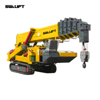 Mini-grue araignée électrique de 3 tonnes avec flèche télescopique, mini-grue mobile sur chenilles hydraulique à vendre