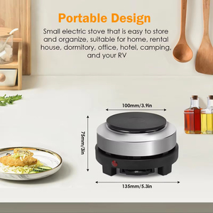 <span class=keywords><strong>Plaque</strong></span> chauffante portable 500W, <span class=keywords><strong>plaque</strong></span> chauffante électrique 500W, réchaud <span class=keywords><strong>de</strong></span> camping électrique, brûleur unique basse <span class=keywords><strong>puissance</strong></span> pour chauffer le lait, l'eau, le café - Product Image 3