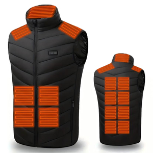 Chaqueta calefactora de 15 zonas alimentada por batería USB para mujeres y hombres, <span class=keywords><strong>chaleco</strong></span> calefactable eléctrico de invierno negro - Product Image 1