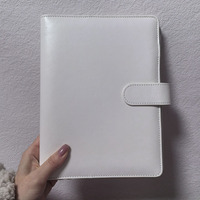 A5 Macaron Cuir PU Défi d'Économies Couverture de Cahier Agenda Quotidien Personnalisé Reliure à 100 Enveloppes avec Boucle Magnétique