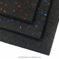 Tuiles de terrain de jeu d'occasion bon marché fabriquées en Chine, 1m*10m/ 1.2m*10m, tapis en caoutchouc, briques pour revêtement de sol extérieur pour gymnases