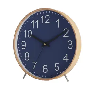 Horloge de bureau affichage de salon horloge de bureau moderne décoration en bois simple